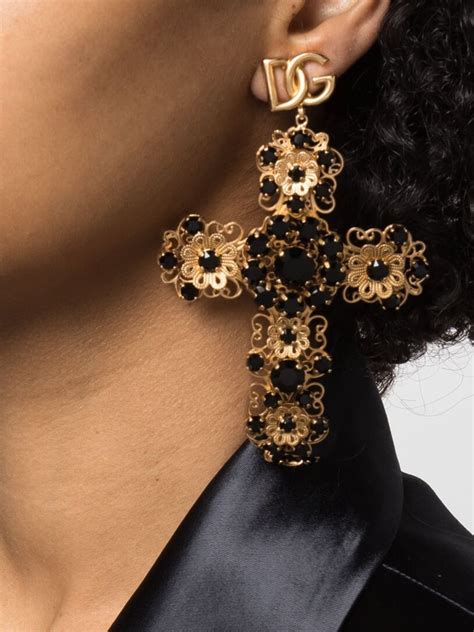 dolce and gabbana earrings|dolce gabbana cross earrings.